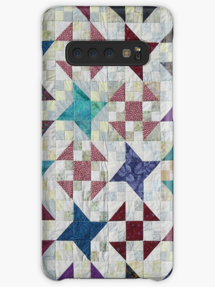  Churn Dash And Falling Stars Quilt Case Skin For Samsung Galaxy By Jgevans Redbubble