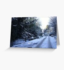 A snowy village in Hertfordshire Greeting Card