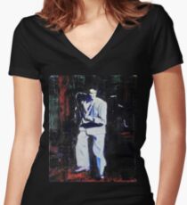 Portrait of David Byrne, Talking Heads - Stop Making Sense! Women's Fitted V-Neck T-Shirt