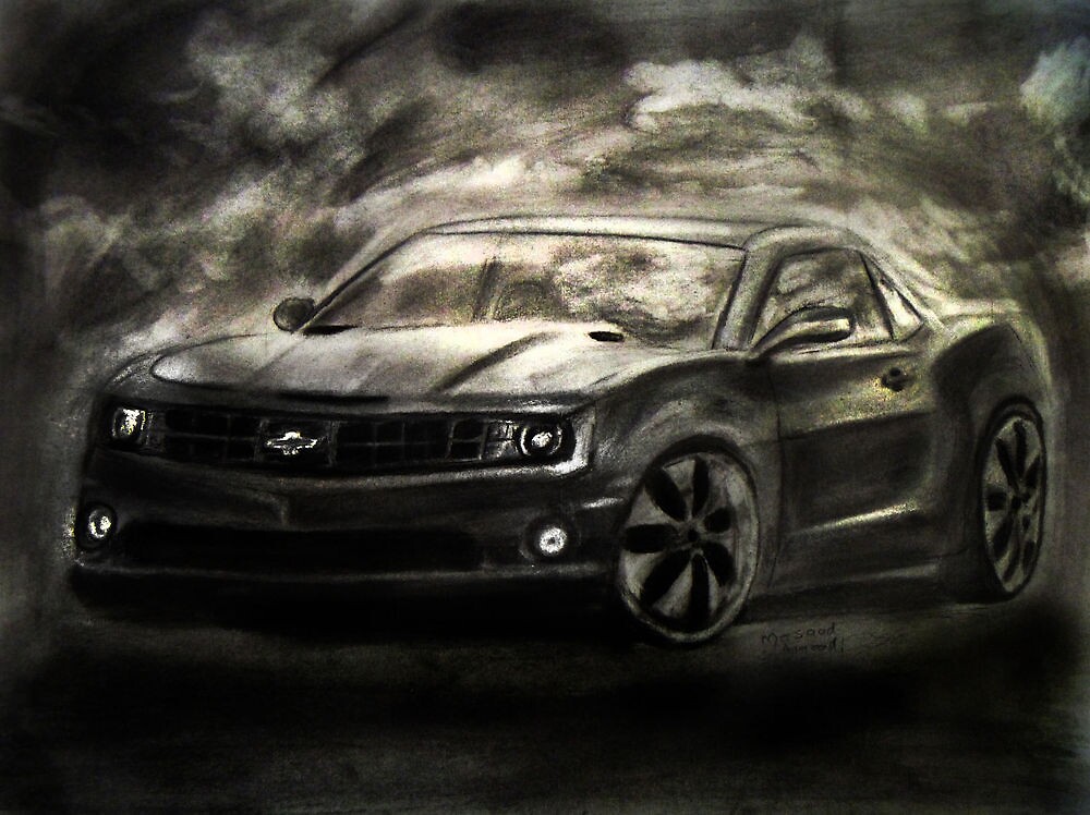 "Chevrolet Camaro Drawing" by Masaad Amoodi | Redbubble