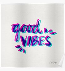 Good Vibes – Magenta & Cyan Poster