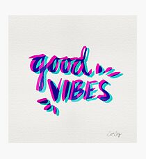 Good Vibes – Magenta & Cyan Photographic Print
