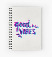 Good Vibes – Magenta & Cyan Spiral Notebook