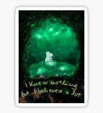 i knew nothing but i believed a lot Sticker