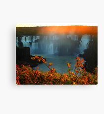 Sunset at Iguassy Falls Canvas Print