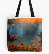 Sunset at Iguassy Falls Tote Bag