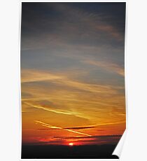 Sunset on a matted sky Poster