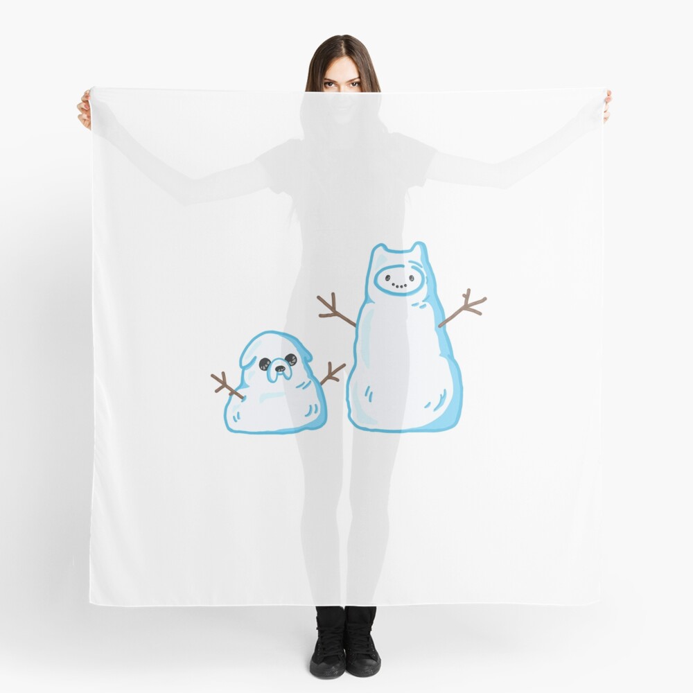 Adventure time Finn and Jake snowmen Scarf