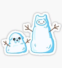 Adventure time Finn and Jake snowmen Sticker