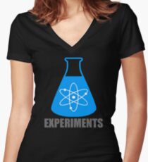 Beaker Chemistry Experiments Women's Fitted V-Neck T-Shirt