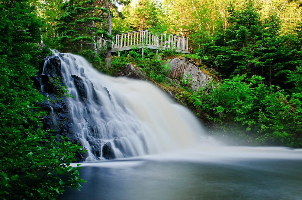 "Eel Brook Falls Norris Arm, Newfoundland" by Darren Langdon Redbubble