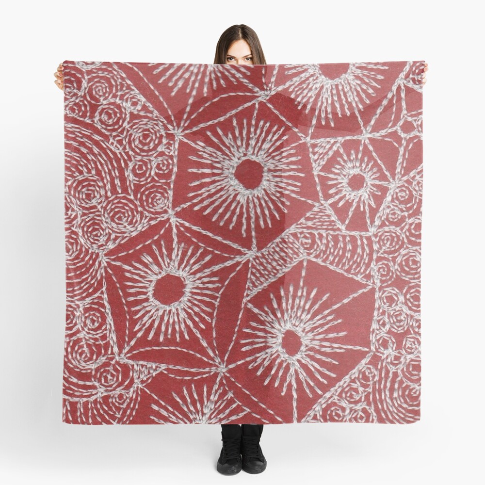 Rock Pool Red Scarf