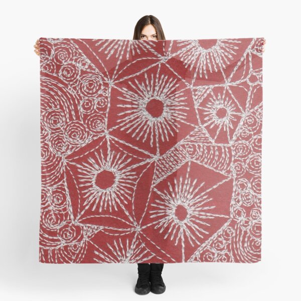 Rock Pool Red Scarf