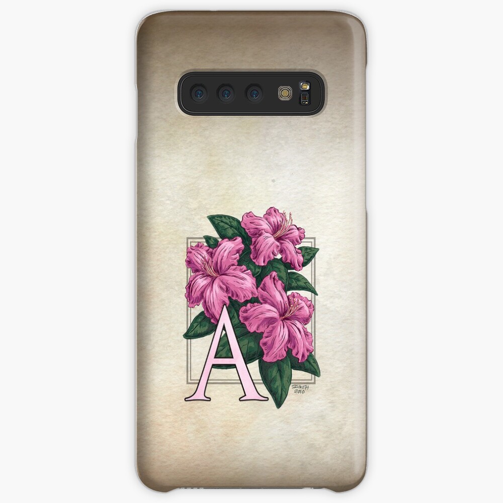 A is for Azalea Flower Monogram Case & Skin for Samsung Galaxy