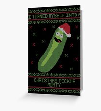 Ich bin eine Weihnachtsgurke Morty !!! (Rick & Morty) Grußkarte