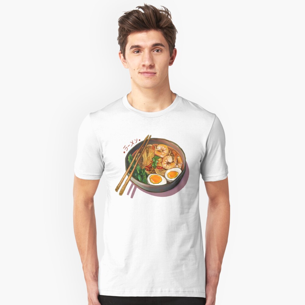 Japanses Ramen Noodles Bowl Slim Fit T-Shirt