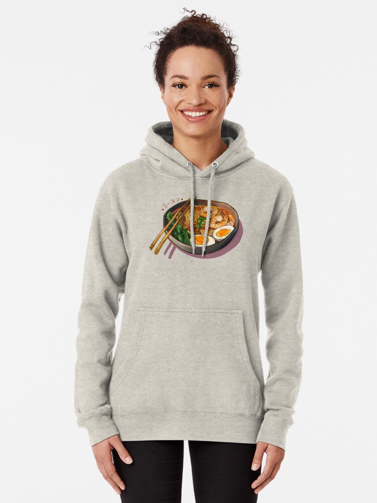 Alternate view of Japanses Ramen Noodles Bowl Pullover Hoodie