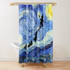 Peter Pan Starry Night Shower Curtain