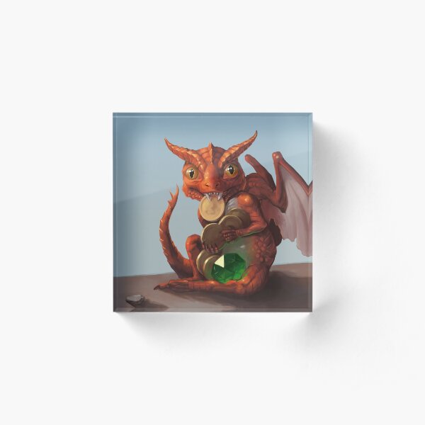 Baby Dragon | Digital Illustration Acrylic Block