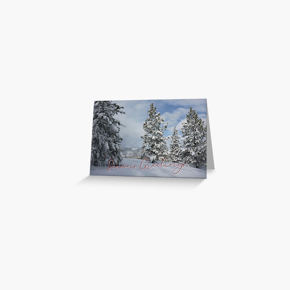 Mountains and Trees of Snow Holiday Card Greeting Card
