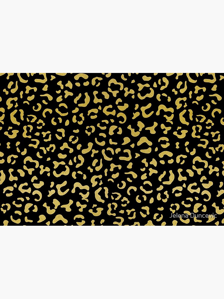 Animal Print, Leopard Spots, Glitter - Gold Black by sitnica