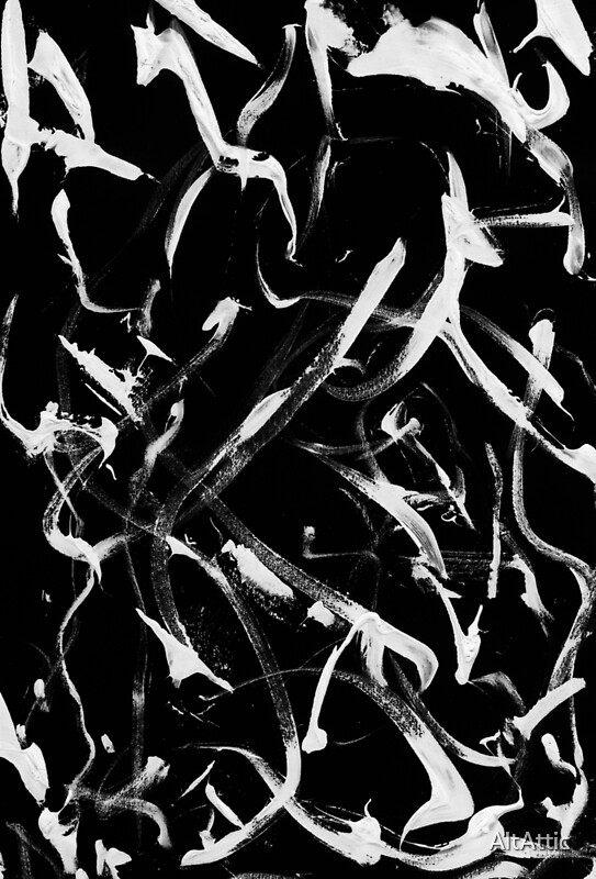 "Black and White Squiggle" by AltAttic Redbubble