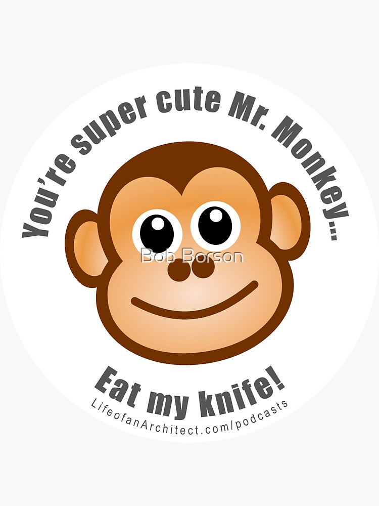 Super Cute Mr. Monkey Sticker by bobborson