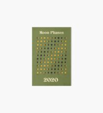 Moon Phase Calendar 2020 Art Board Print