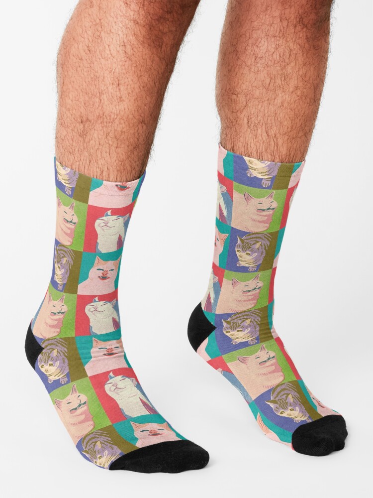 Alternate view of Four Meme Cats of the Apocalypse Socks