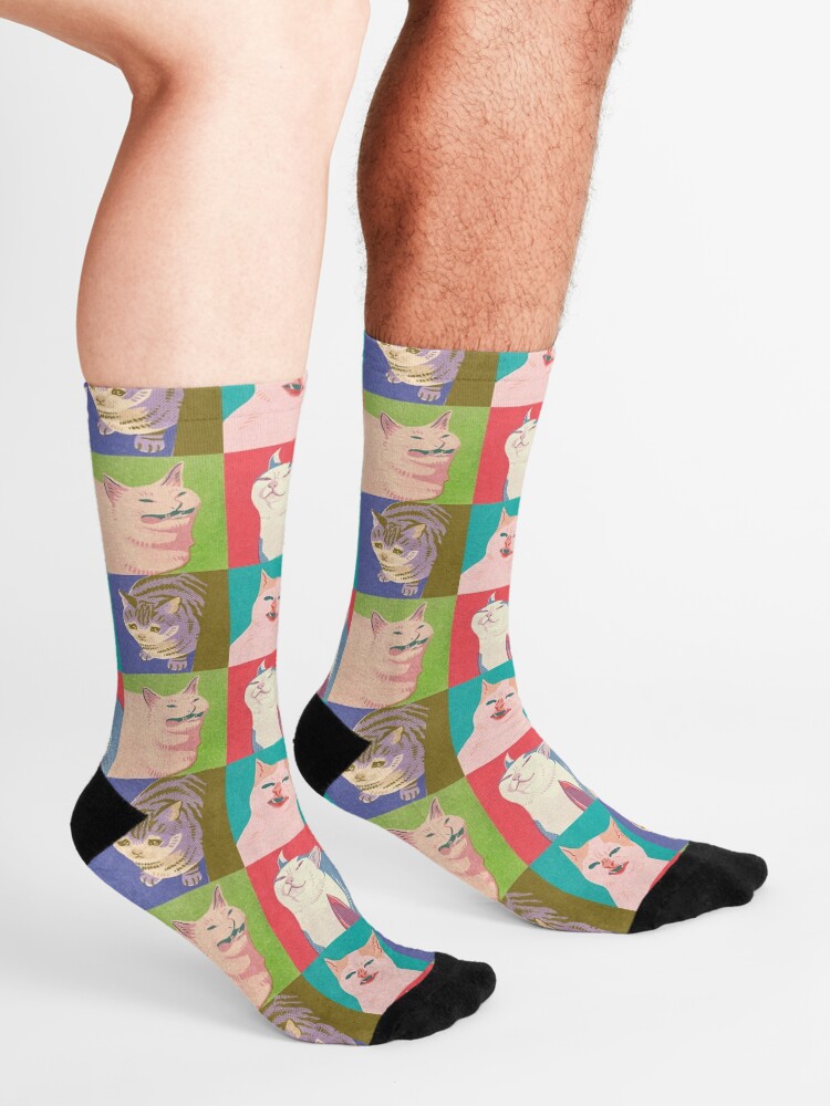 Alternate view of Four Meme Cats of the Apocalypse Socks