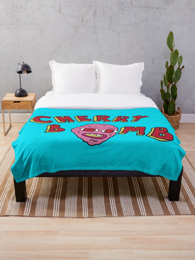 Cherry Bomb Throw Blanket By Kdog5611 Redbubble