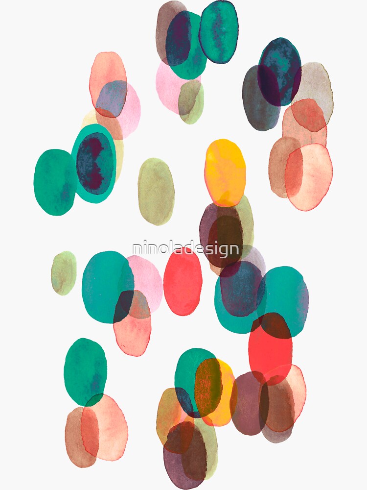 Tropical rain dots - Orange green yellow by ninoladesign