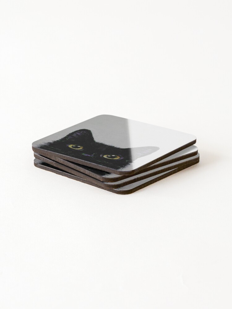 Alternate view of Black Cat Coasters (Set of 4)
