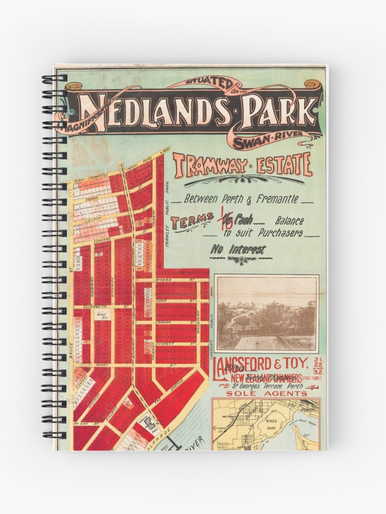 Map Of Nedlands Park Tramway Estate Perth Western Australia