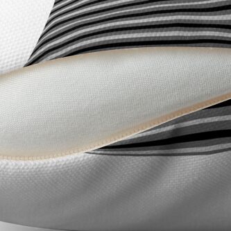 Alternate view of Dinner Stripes - Grey Throw Pillow