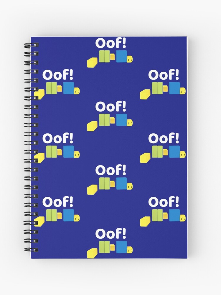 Roblox Oof Gaming Noob Spiral Notebook By Smoothnoob Redbubble - oof roblox oof noob water bottle by smoothnoob redbubble