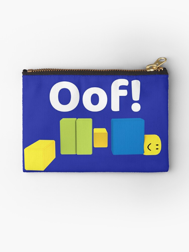 Roblox Oof Gaming Noob Zipper Pouch By Smoothnoob Redbubble - oof noobs roblox