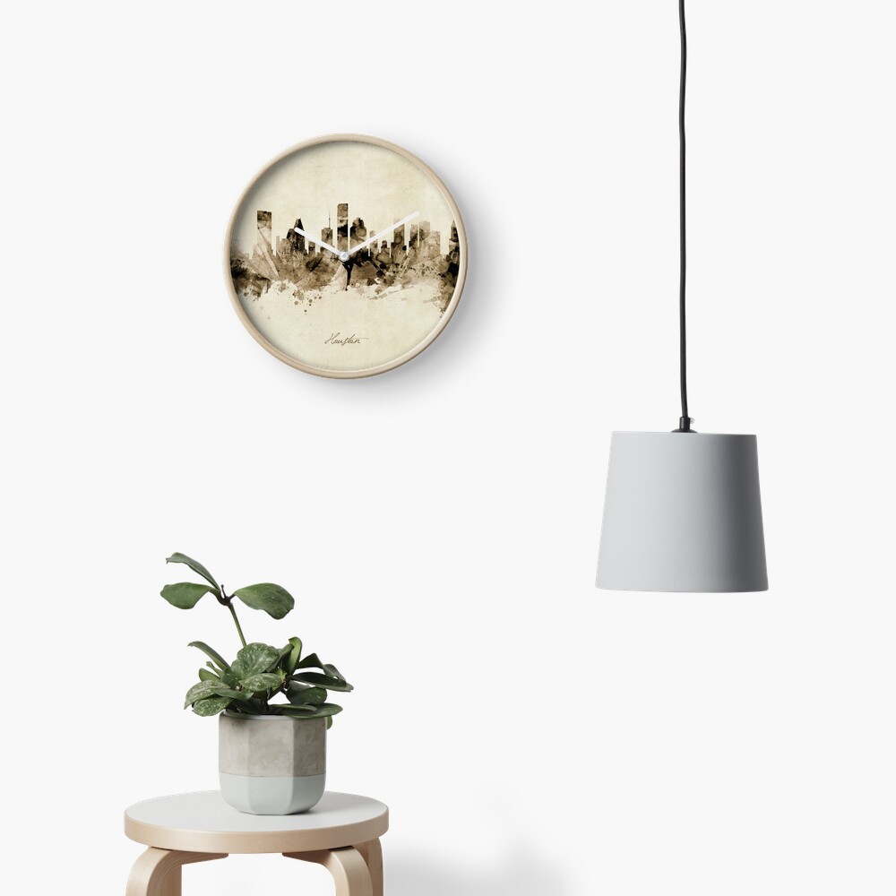 Houston Texas Skyline Clock