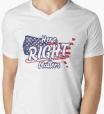 Here, Right Matters -Lt. Col. Alexander Vindman V-Neck T-Shirt