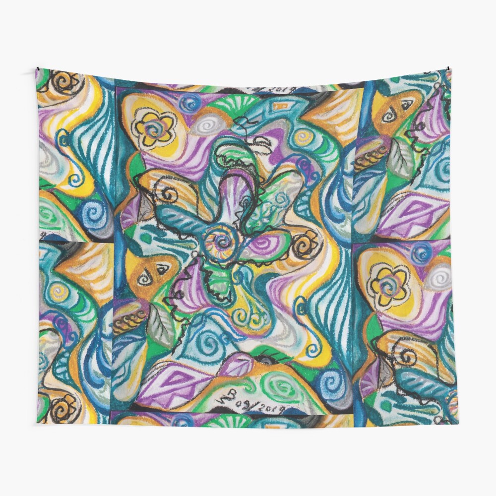 multicolored abstract composition Wall Tapestry