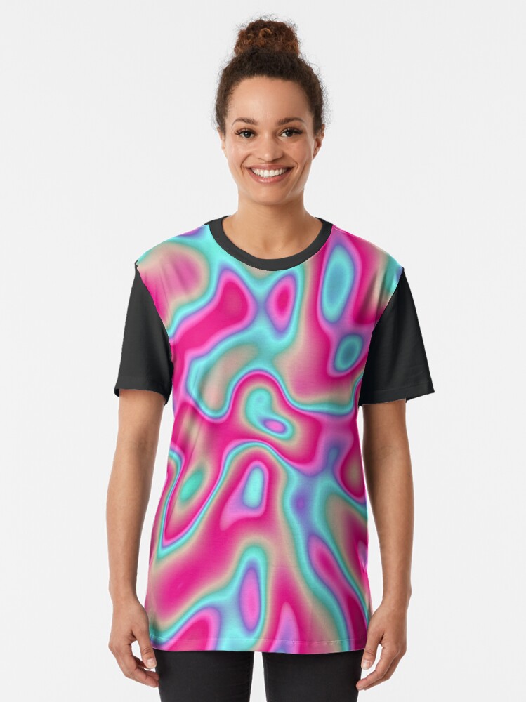Alternate view of Abstract random colors #4 Graphic T-Shirt