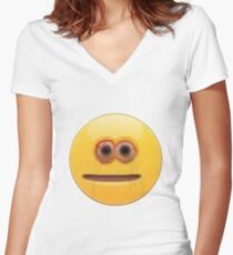 heavy breathing meme Fitted V-Neck T-Shirt