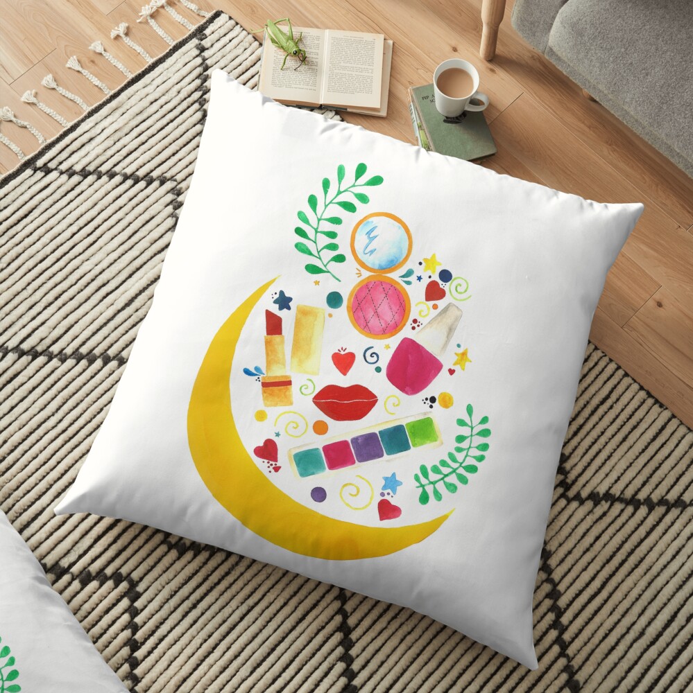 Makeup dreamy night Floor Pillow