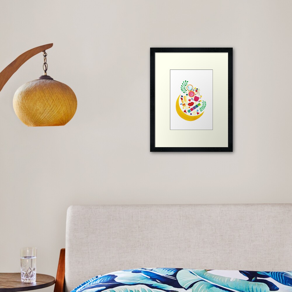 Makeup dreamy night Framed Art Print