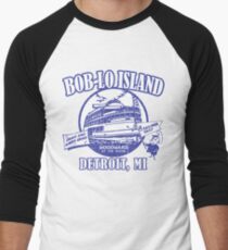 Boblo Island, Detroit MI (vintage distressed look) Men's Baseball ¾ T-Shirt