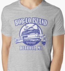 Boblo Island, Detroit MI (vintage distressed look) Men's V-Neck T-Shirt