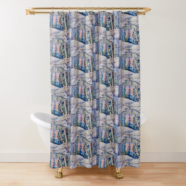 Aspen Winter Sunset Shower Curtain