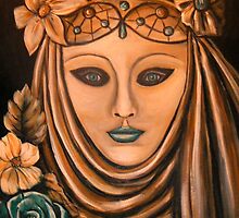... Bronze Carnival Mask by <b>Pamela Plante</b> ... - flat,220x200,075,t