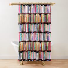 Bookworm Antique books Shower Curtain