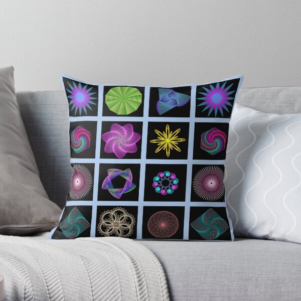 Beautiful colorful geometric shapes Throw Pillow